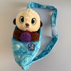 Sea Otter Fiesta Swaddle Babies Plush Toy 9.5 inch w/ Sling Carrier NWOT